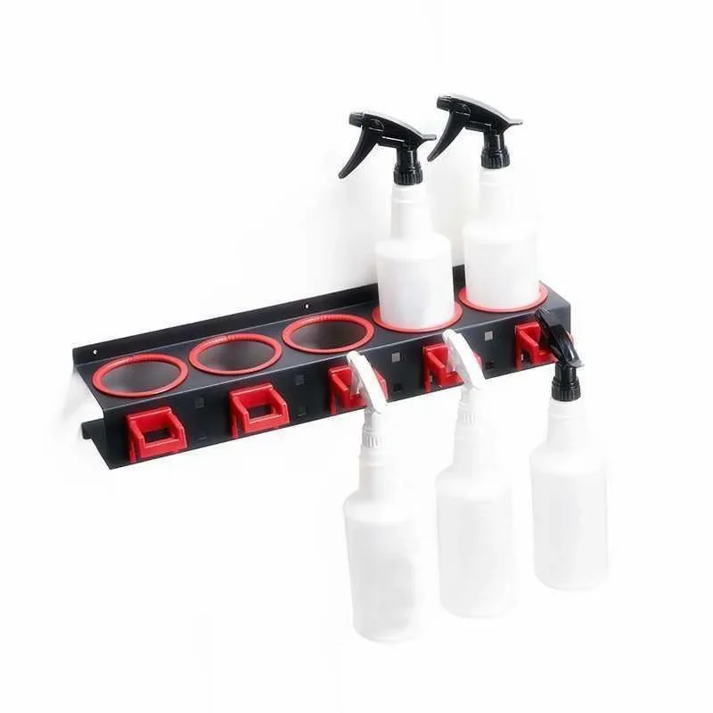 Spray Bottle Storage Rack Abrasive Material Hanging Rail Car Beauty Shop Accessory Display Auto Cleaning Tools