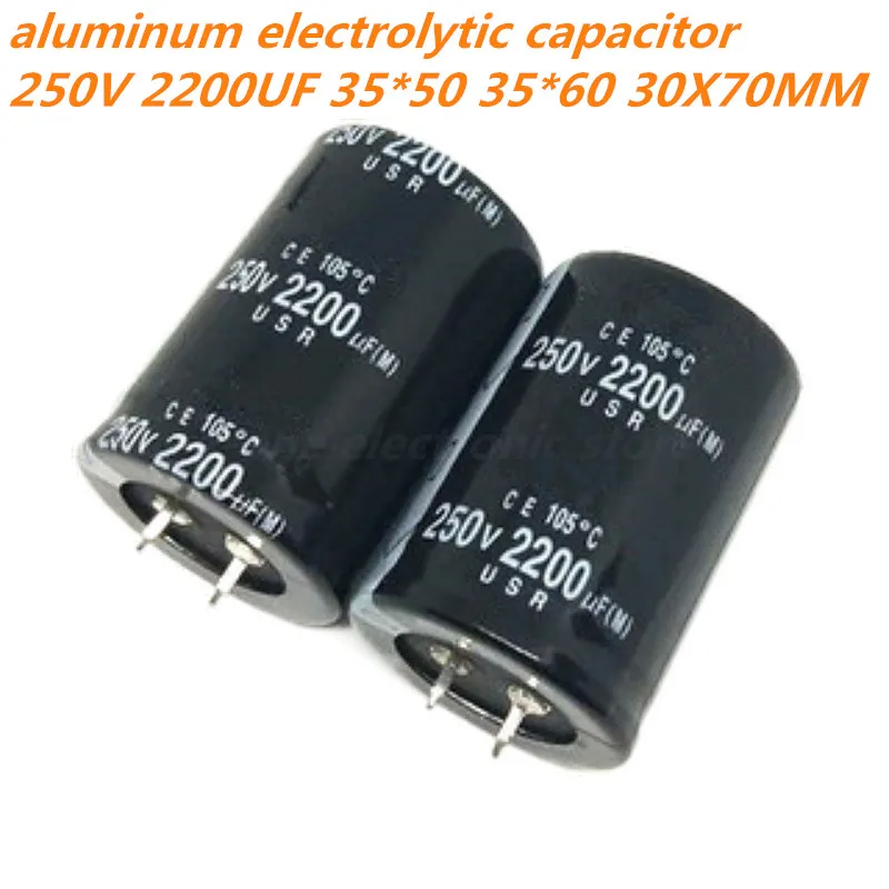 2pcs-5pcs 250V2200UF Higt quality aluminum electrolytic capacitor 250V 2200UF 35X50 35X60 30X70MM