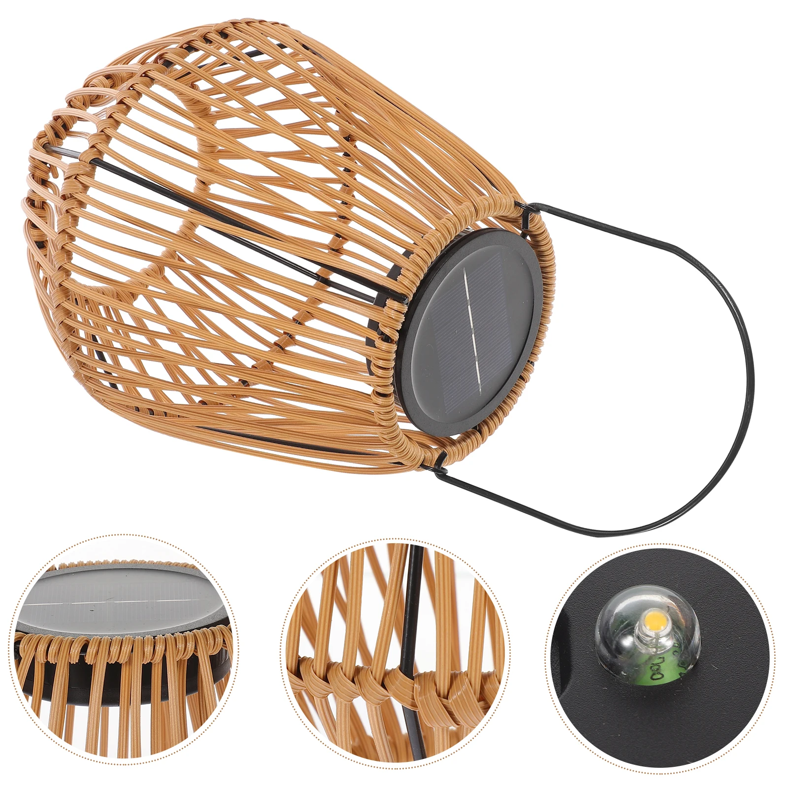 

Solar Rattan Outdoor Hanging Decorative Lights Garden Yard Lanterns Case LED Solar Powered