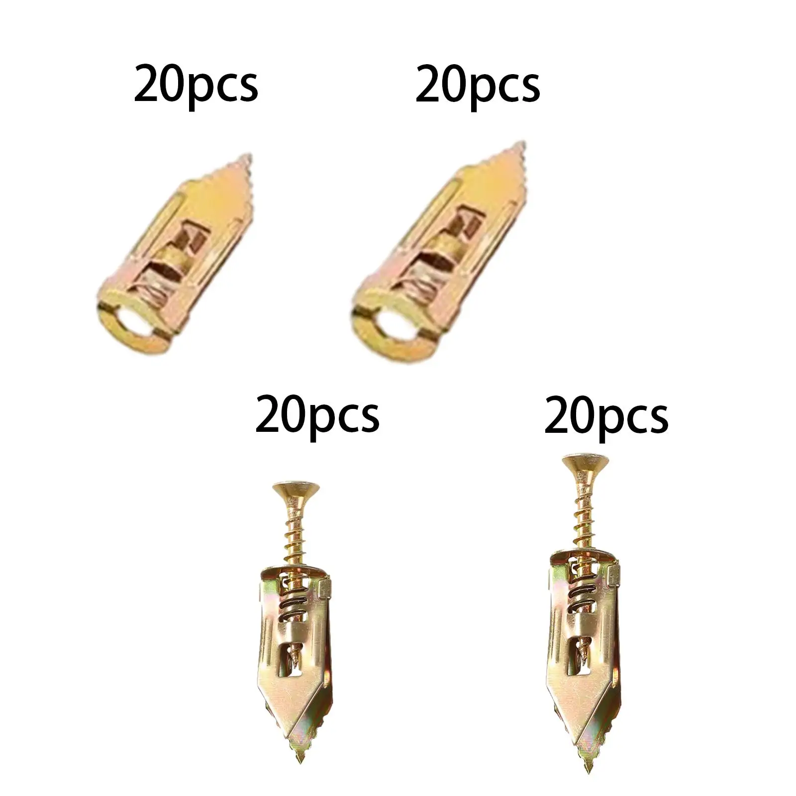 20x Drywall Self Drilling Anchor No Drill Hole in Wall Self Drilling Anchors for Gypsum Board for Fix The Decoration Premium