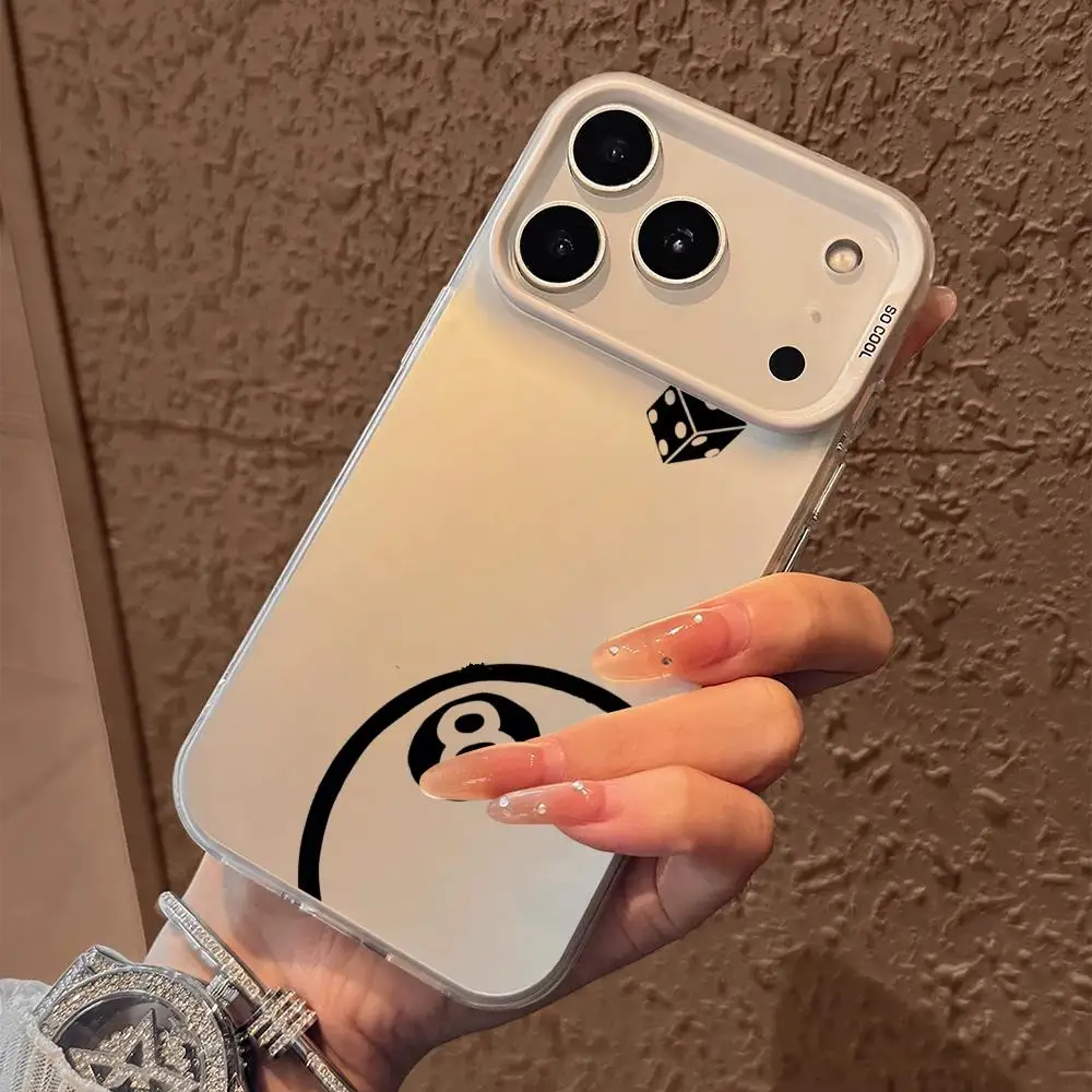 أزياء العلامة التجارية البلياردو عدد 8 حالة الهاتف آيفون 17 16 15 14 13 12 11 برو ماكس الهواء الملونة ماتي الليزر أورورا لامع Sho #5