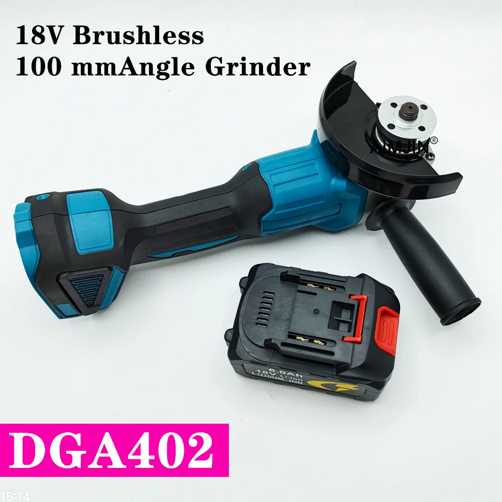 DGA402 Angle Grinder Rechargeable Multifunctional Four-inch Lithium Battery Cutting Machine Electric Grinder