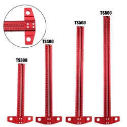Liga de alumínio Carpintaria Scribe Marcação Gauge, T-Type, 600mm Precision, Crossed-Out Hole, Scribing Ruler, Measuring Tool