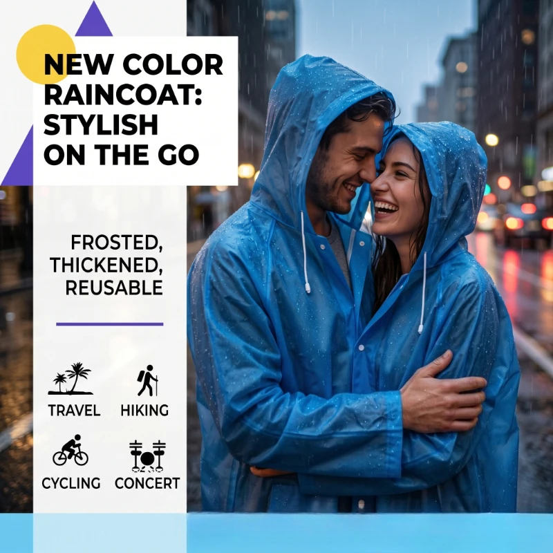 1PC Women Waterproof Long Raincoat Waterproof Hooded EVA Rain Jacket Man Poncho Outside Hiking Rainwear Clothing Men Rain Coat