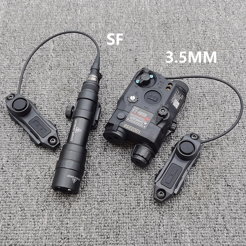 New Tactical Airsoft Pressure Switch Button Remote Dual Function Tail Mlok 20mm Rail For M300 M600 flashlight Weapon light