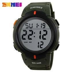 SKMEI Fashion Back Light Big Dial Digital Sport Watches Mens Shock Resistant Calendar 5Bar Waterproof Wristwatch reloj hombre