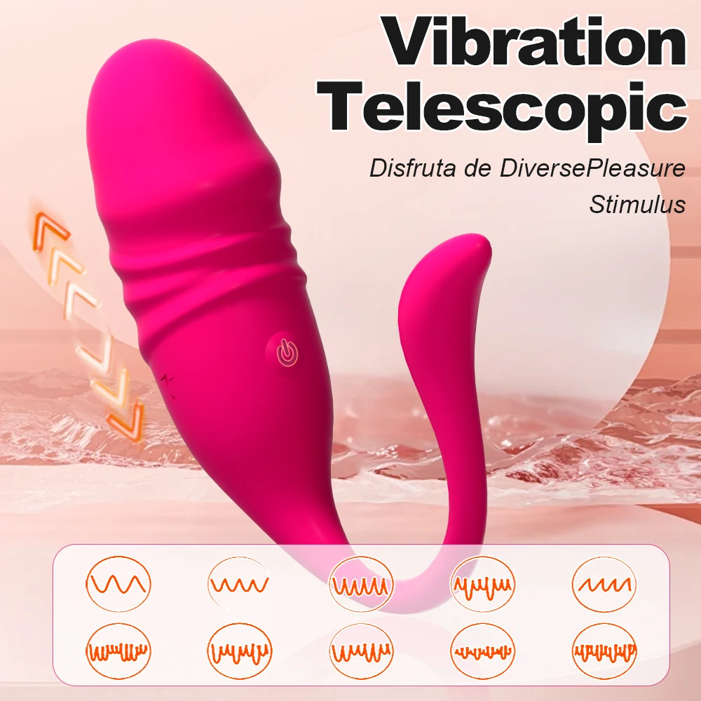 APP Control wibrator damski bezprzewodowy teleskopowy wibrujący jajko G Spot stymulator łechtaczki masażer Masturbator zabawki erotyczne dla kobiet