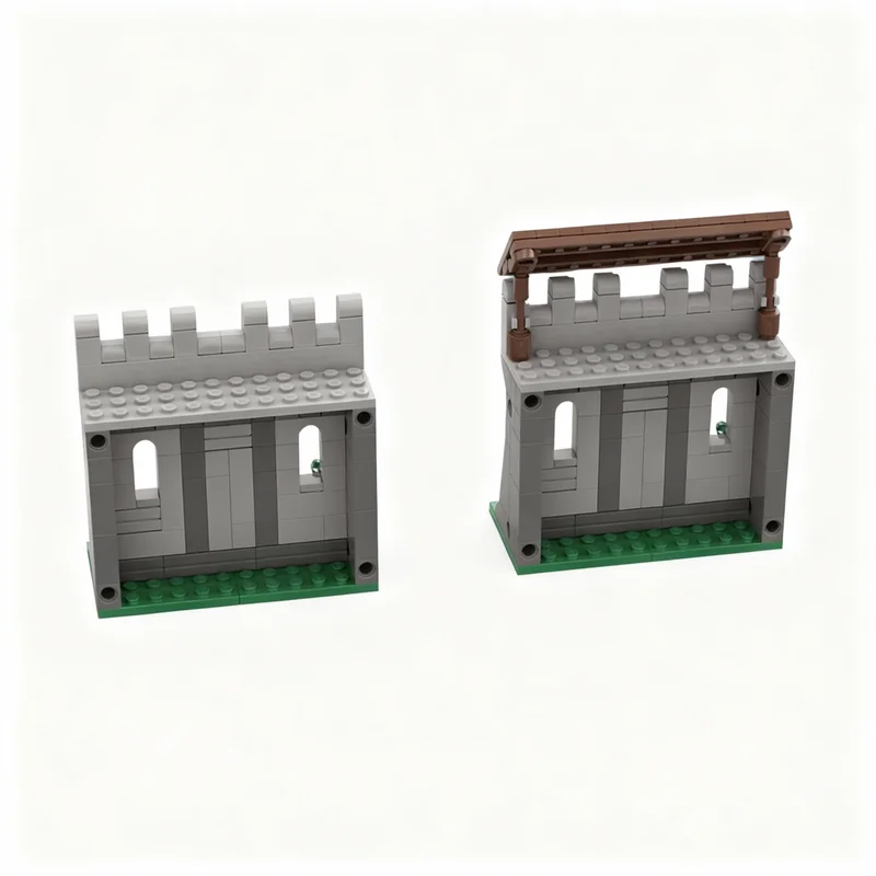 210pcs MOC 성 중세 모듈형 거리 풍경 모델 블록 크리스마스 선물 건축 조립 장난감 DIY 창의적 아이디어