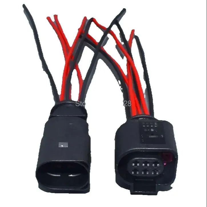 worldgolden 3B0973813 1J0973713 Female Male 1.5mm House Connector Throttle Valve Control Element Ignition Coil Plug For VW Audi
