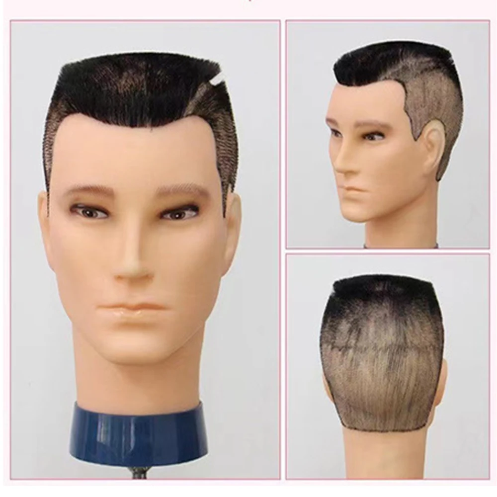 Tête de Mannequin Masculin avec 100% Fibre Synthétique, Cosmétologie Capillaire, pour Ministres et Styler