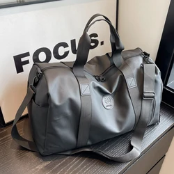 Mala de viagem curta para homens e mulheres, bolsa de grande capacidade, bolsa para armazenamento de bagagem, mochila esportiva, impermeável, separação úmida