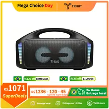 Tribit portátil bluetooth alto-falante 90w stormbox explosão ao ar livre sem fio alto-falante ipx7 à prova dwaterproof água festa acampamento alto-falante 30h playtime