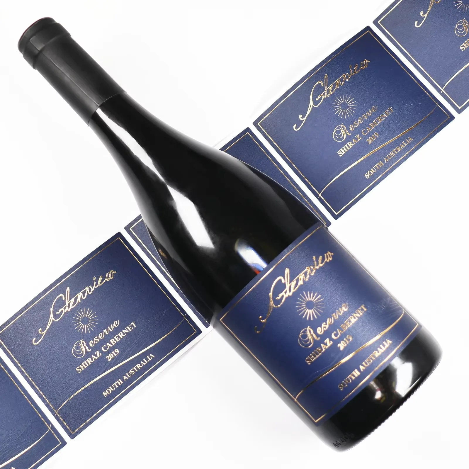 

Custom Gold Foil Wine Labels｜UV Printed｜Embossed Logo｜Permanent Adhesive