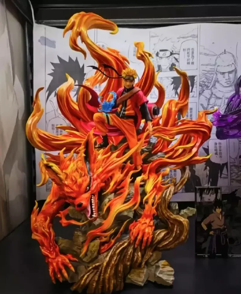 

43cm Naruto Anime Gk Kurama Chakra Mode Shippuden Figurine Model Action Figure Sasuke Itachi Collection Statue Toy Kyuubi Figma