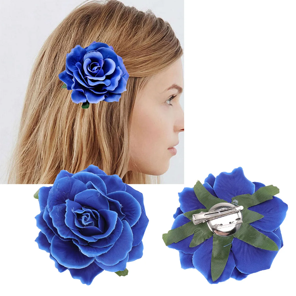 5 قطعة 10 سنتيمتر كبير روز بروش دبوس زهرة اصطناعية الصدار ل فستان الزفاف دعوى ملحق مشبك شعر الورد مقاطع الأزهار #1