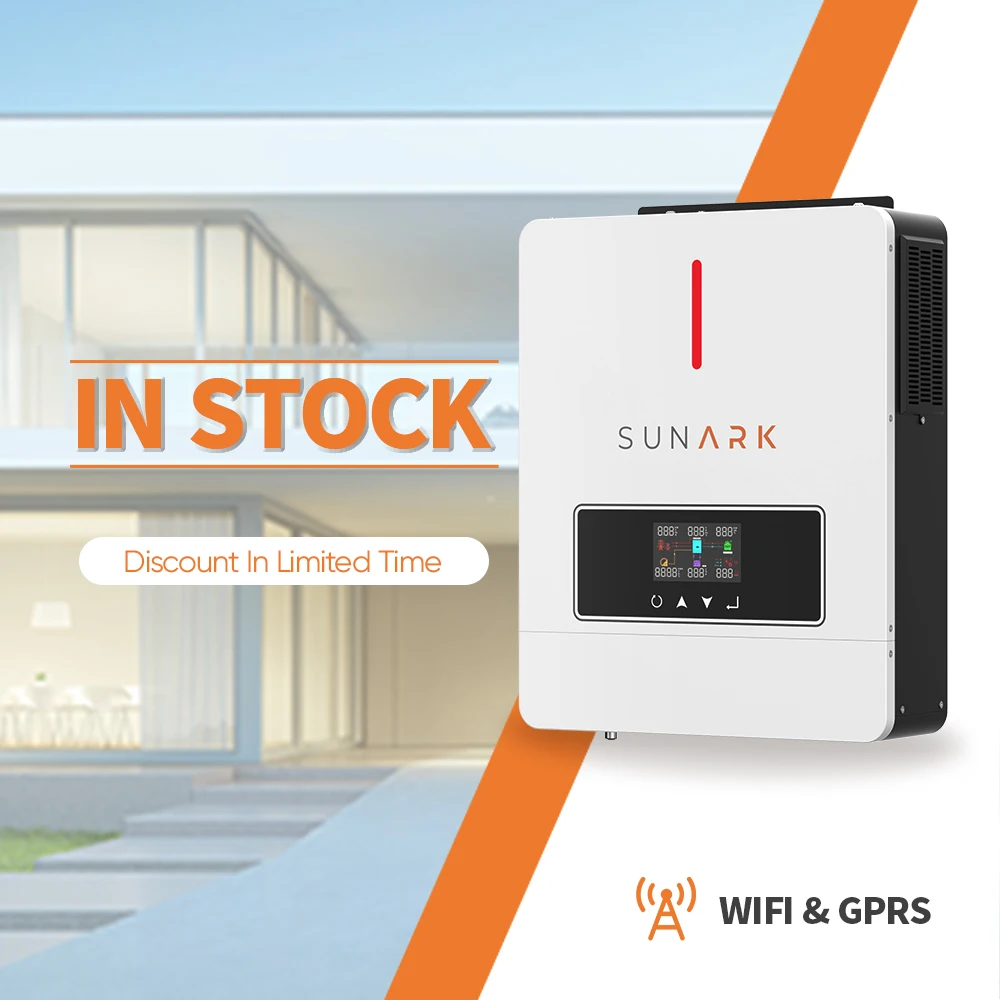 SunArk Smart Solar Frequency Inverter Hybrid 3.6KVA 5KVA 6.2KVA Double MPPT Solar Power Inverters for Home