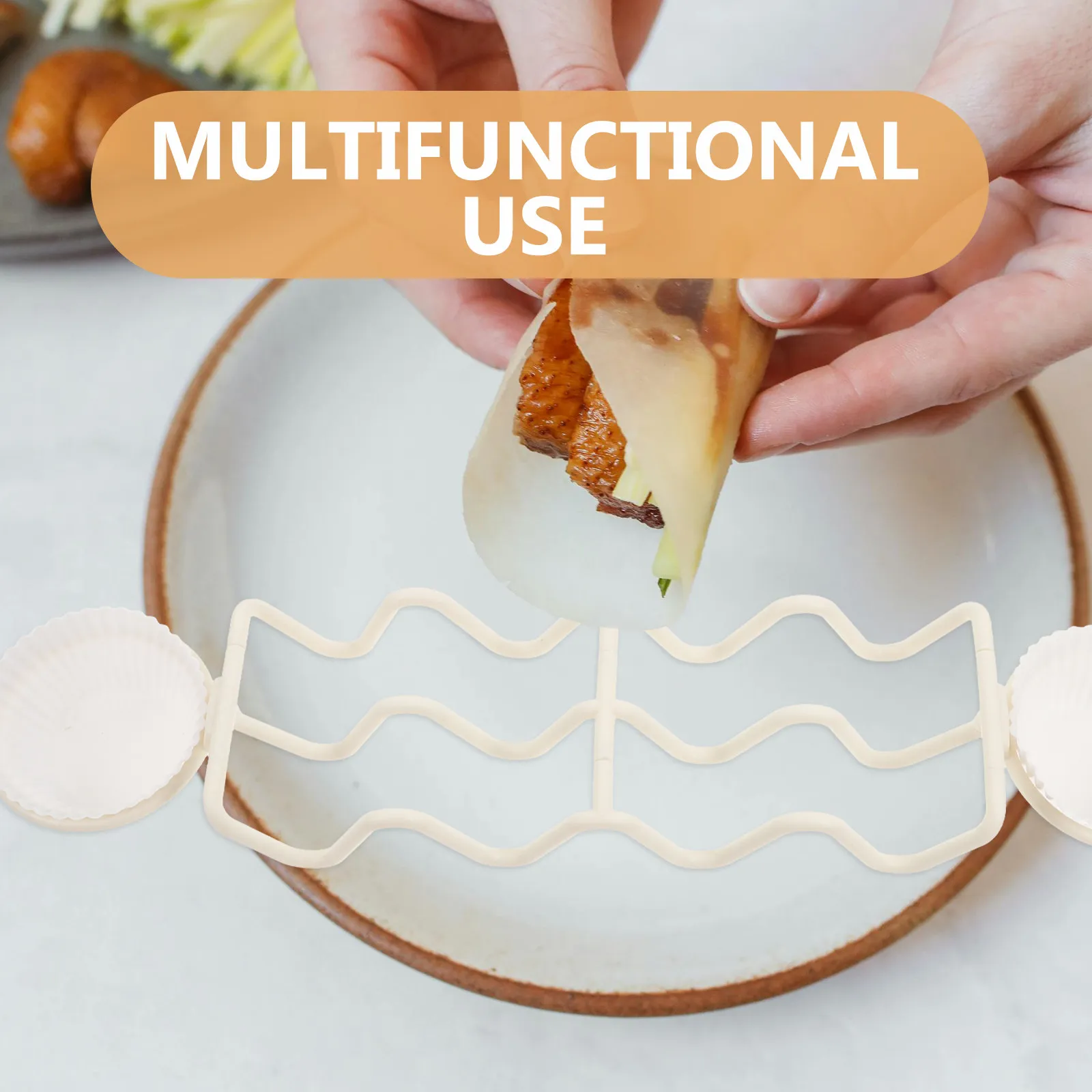 Taco Holder Stand Plastic 4 Slots Stable Support Taco Rack for Kitchen Fiesta Party Burritos Chicken Wraps Serving