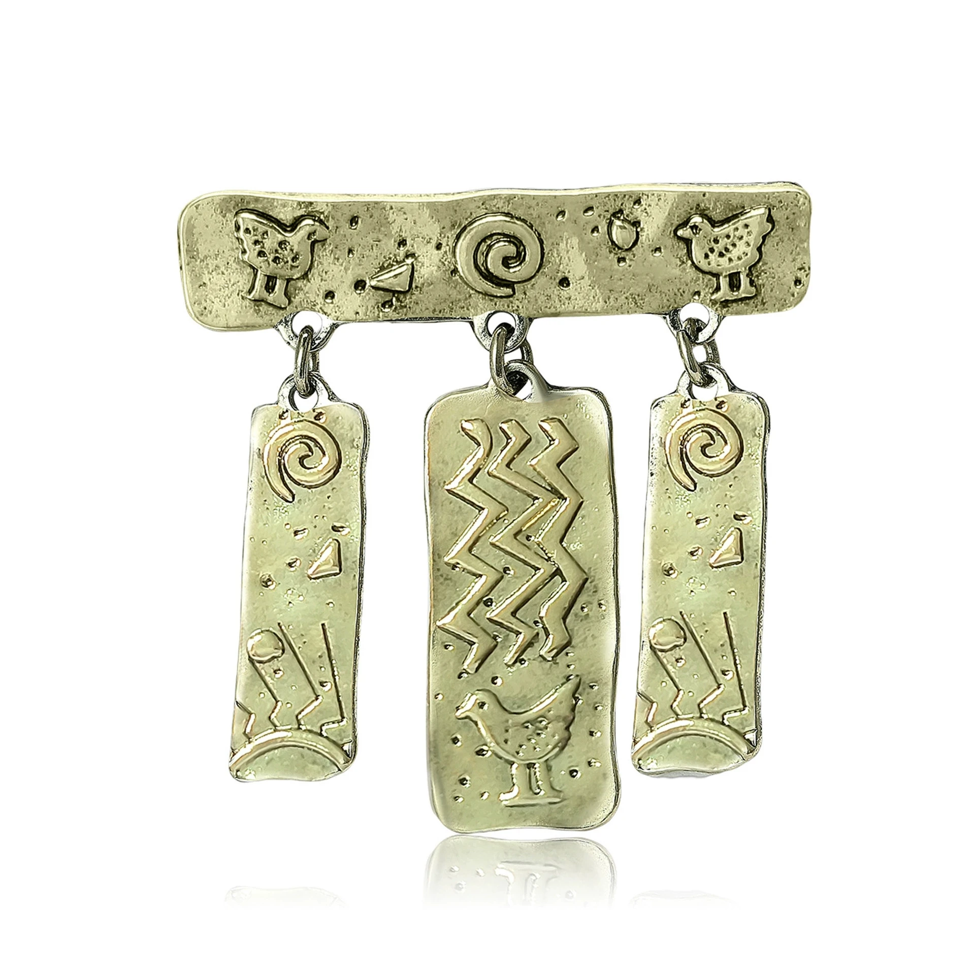 الإبداعية سبائك المينا الرجعية الطوطم شنق العلامة لونين دبابيس للنساء للجنسين أنيقة الكمال صديق الهدايا مجوهرات اكسسوارات