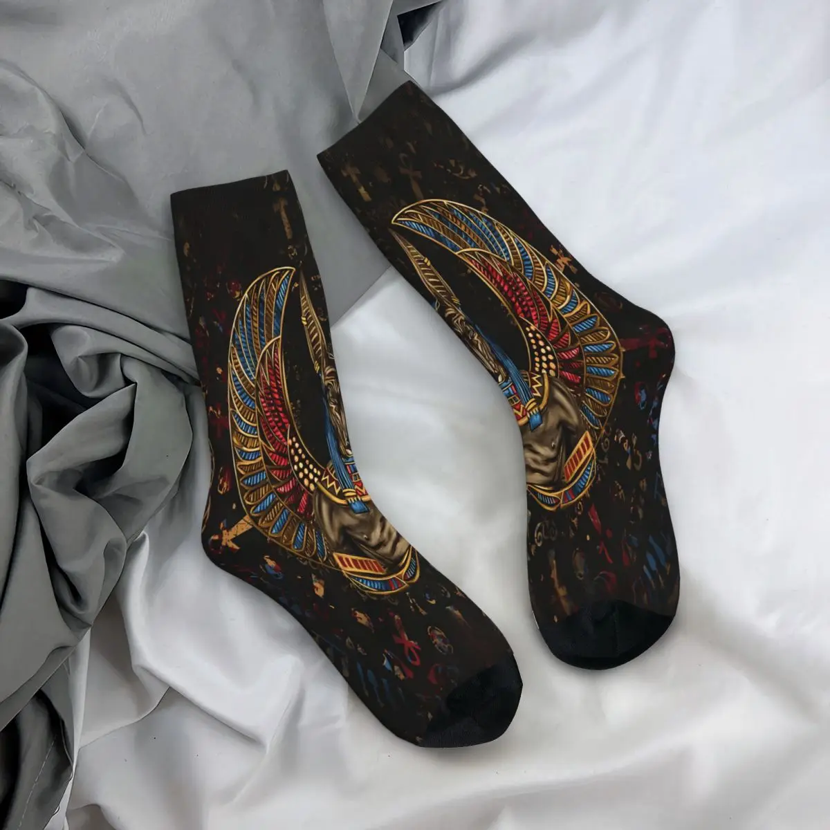 Anubis-Calcetines de dios egipcio para hombre y mujer, medias de primavera, Hip Hop