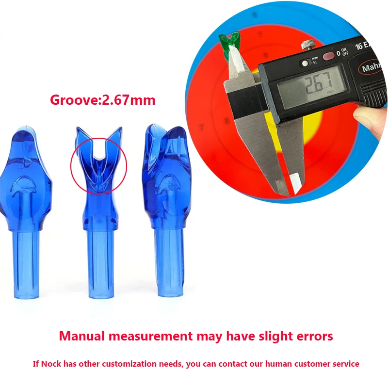 12Pcs/24Pcs 6.2mm Plastic Arrow Nocks Insert Tails Replacement for ID6.2 Target Practice Bow Accessories