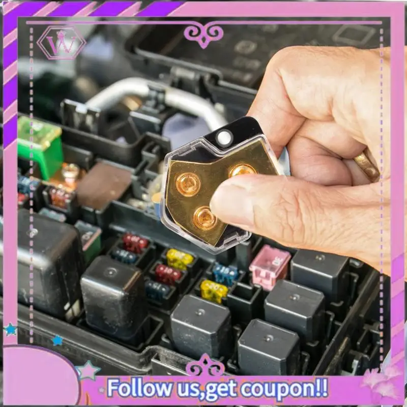 

Latest Car Audio Amp Splitter Zinc Alloy Power Distribution Block 2 Way 0/2/4 Gauge In 4/6/8 Gauge Out Ground Distribution Block