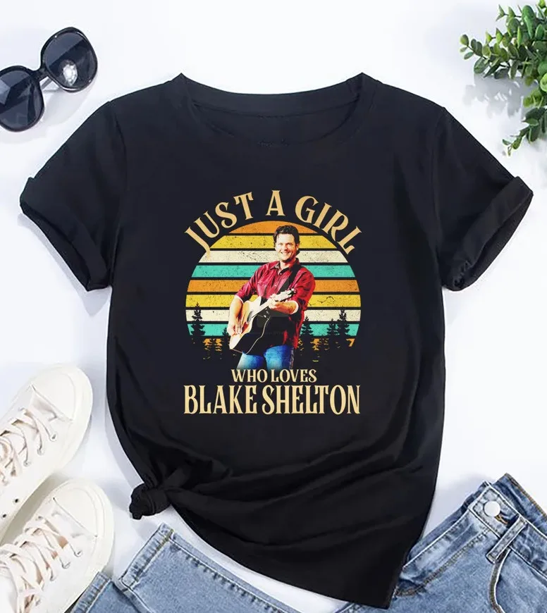 Just A Girl Who Loves Blake Shelton Shirt, Country Blake Shelton 2024 Tour Shirt