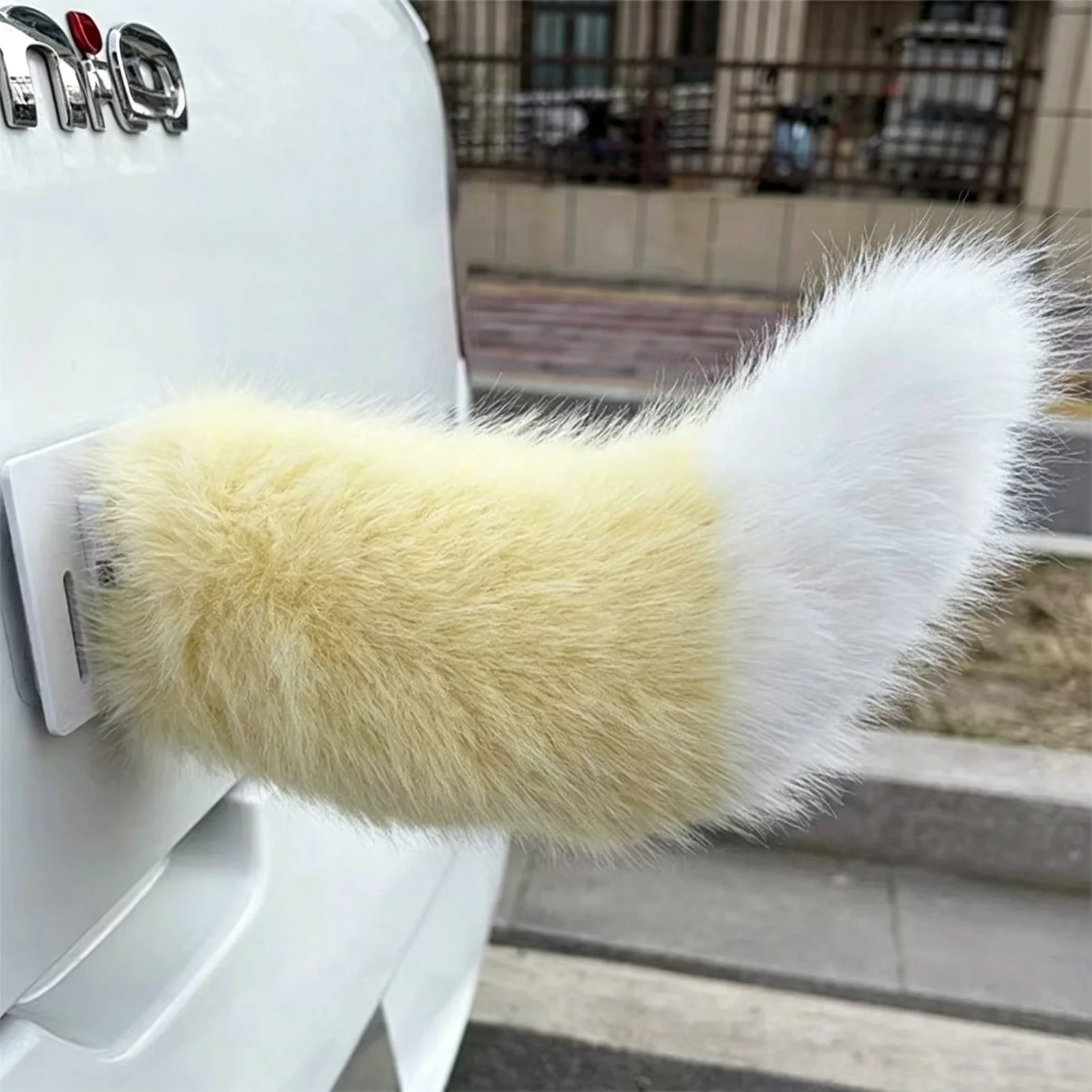 Furry Tail Plush Electric Wagging Tail Voice Activated Remote Control Cosplay Accessory for Anime Party Costume Props