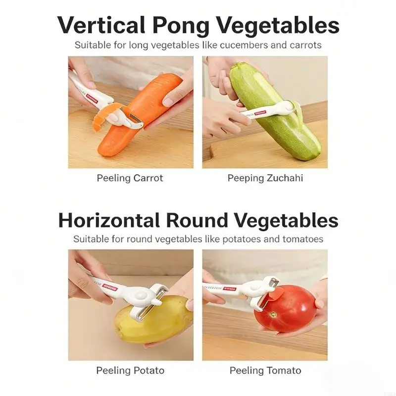   360 Degree Rotating Peeler Nonrust Steel Blade Ergonomic Handle For Kitchen Use