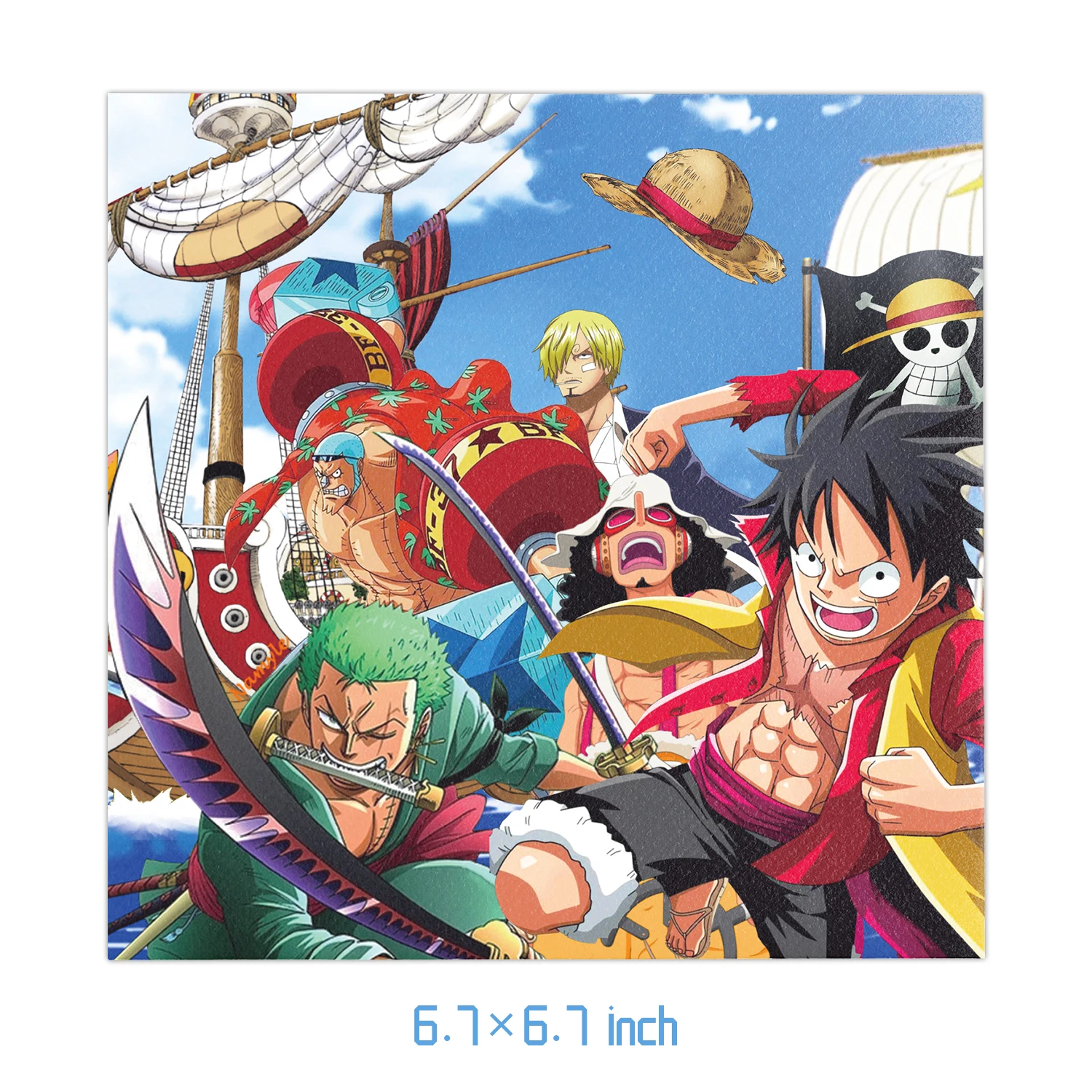 ONE PIECE Themen-Geburtstagsparty-Dekorationsset Luffy Ballons Teller Becher Tischdecke Geschenktüte Banner Babyparty-Zubehör Jungengeschenk – Detail 10