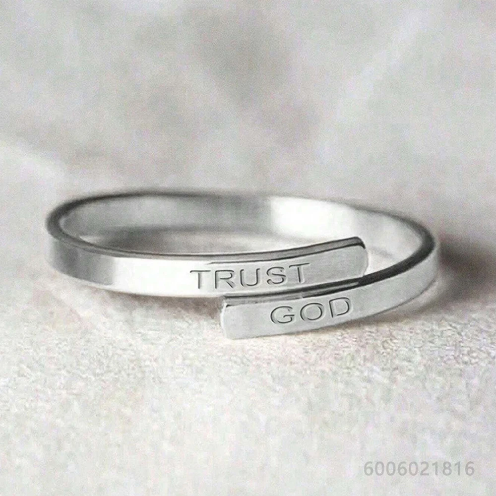 925 Sterling Silver Gold Letter Open Ring For Women Men Fashion Jewelry Charm Noble Grace Wedding Accessories