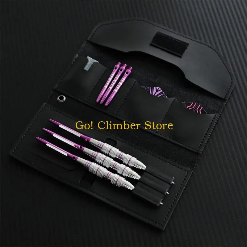 Q84C 24 G Throwing Set Targets Arrows with Steel Points, Textured Bodies, and Case