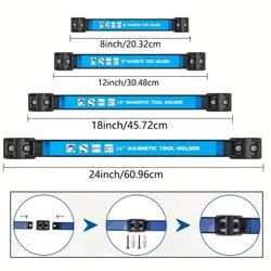 Heavy-duty Magnet Tool Organizer Strip Rack Magnetic Tool Holder Strong Metal Work Tool Cabinet Organizer Garage Storage