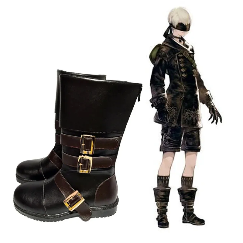 

2025 11, игра, аниме, косплей NieR Automata 9S YoRHa, ботинки, обувь для взрослых, костюм для Хэллоуина, аксессуары, индивидуальный заказ