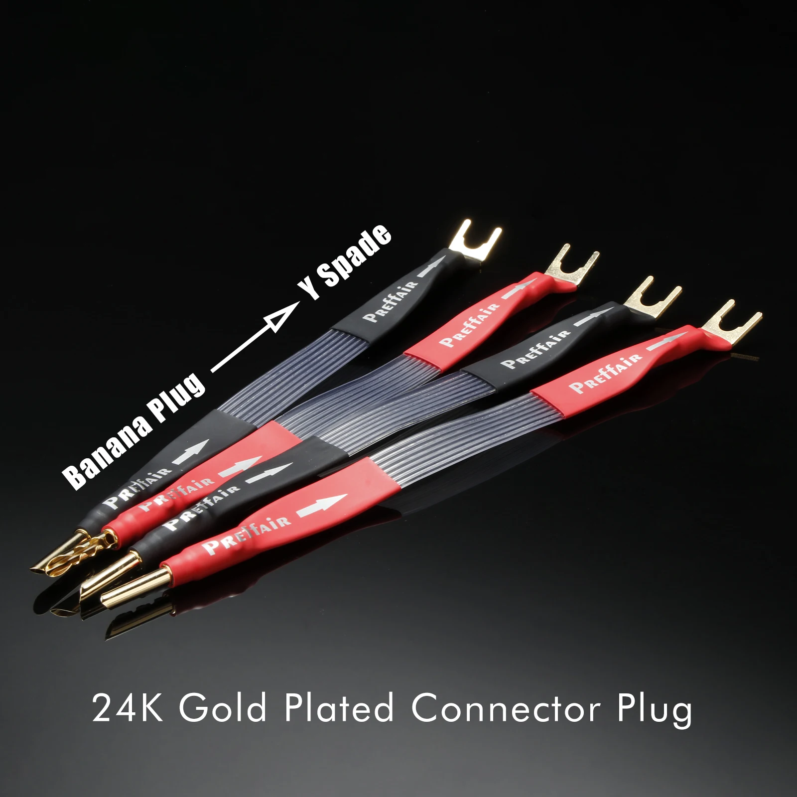4PCS Jumper Cable Audiophile Speaker Bridge Cables OCC Silver Plated Gold Plated Banana / Y-shaped Plug
