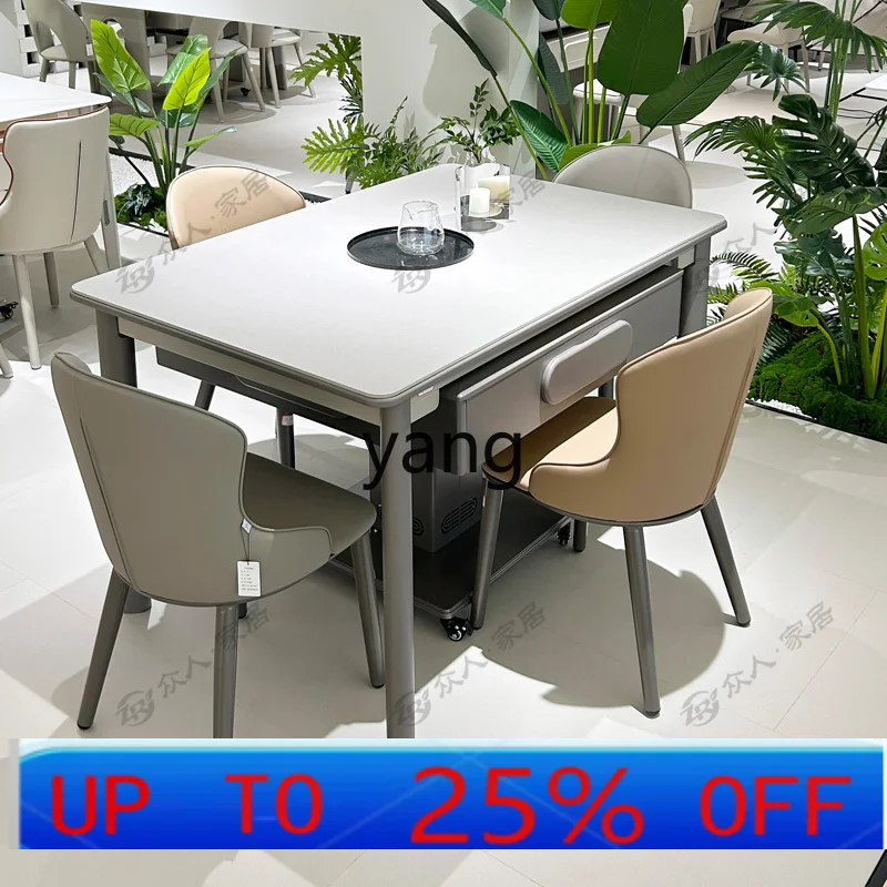 

Lh dual-purpose automatic mahjong machine integrated household long table with heating induction cooker