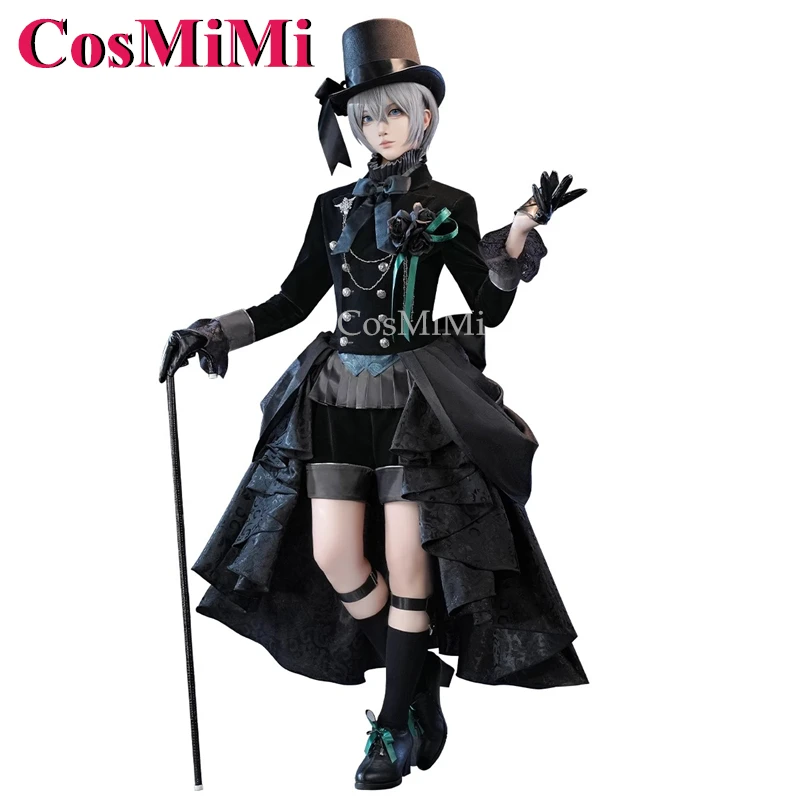 

CosMiMi Anime Black Butler Ciel Phantomhive Cosplay Costumes The Black Rose Gorgeous Dress Carnival Party Role Play Clothing New