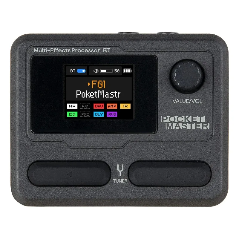 Pocket Master QME-10 Guitar Bass Multi-Effects Pedal APP Control 1.77