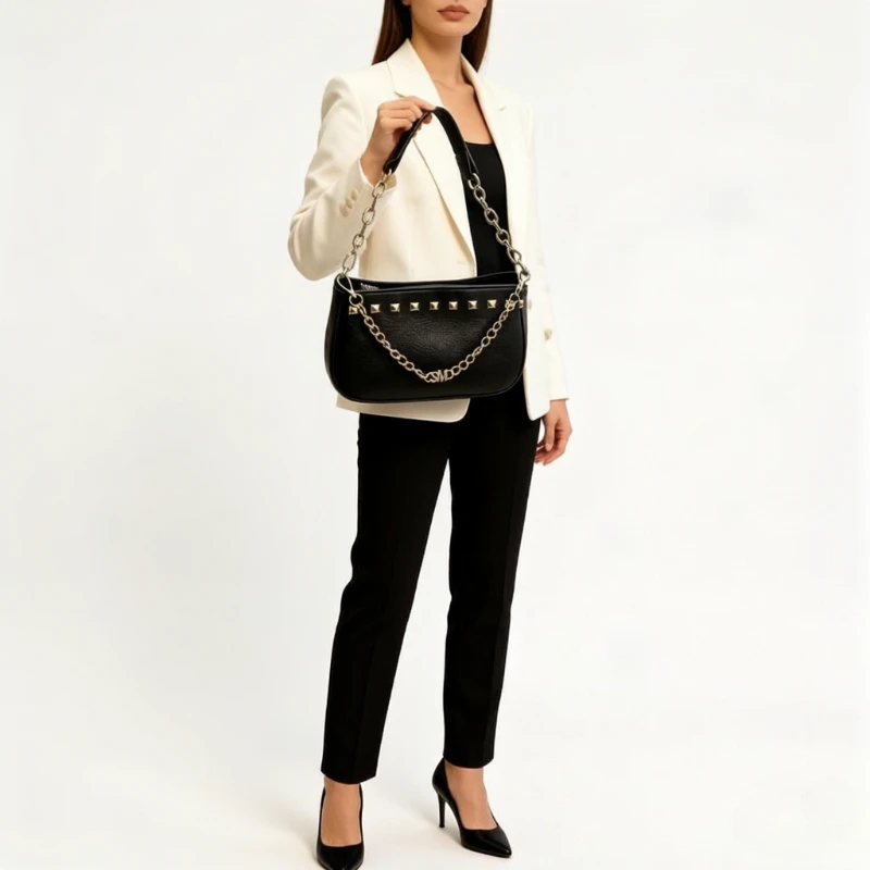 

Vintage Inspired Leather Diaper Bag: Elegant Crossbody Messenger Bag For Women With Luxury Designer Details And Space