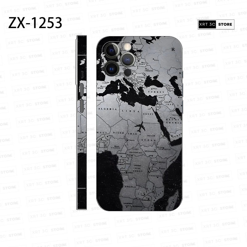 Colorful Skin Sticker for iPhone16 15 Pro Max 14 13 17 Phone Sticker Back Film Side Frame Protector (Not Phone Case)
