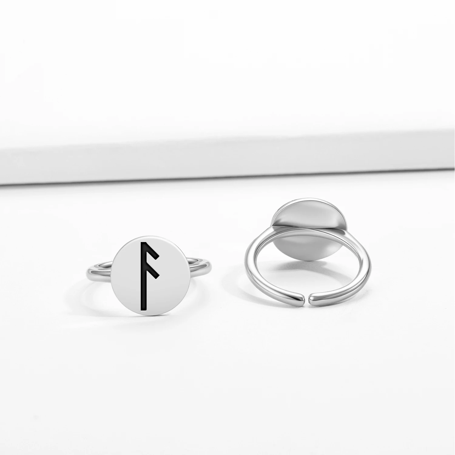 

Norse Runes Ansuz Ring 925 Sterling Silver Resizable Ring Birthday Gift for Women Fine Jewelry