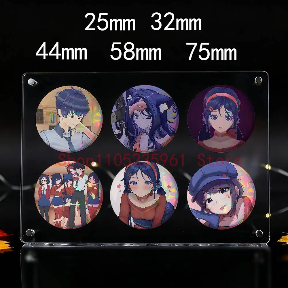 

M-Mitas M-MiSide Badges 25 32 44 58 75 mm Round Cosplay Pin Fans Collect Friends Gifts Brooch Souvenir Custom