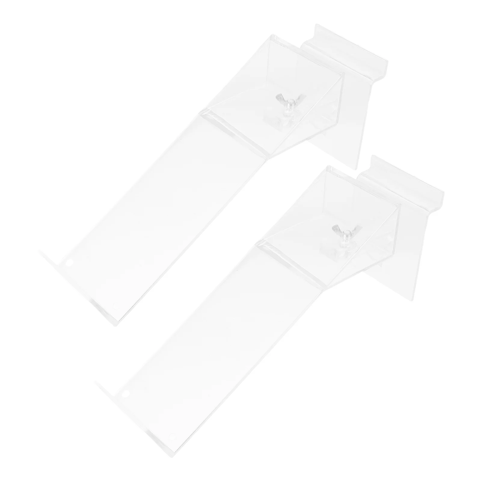 2Pcs Shoe Display Clear Shoe Retail Shop Display Rack Show Rack Stand Sandals Support Transparent Plastic Shoe Holder Store Disp