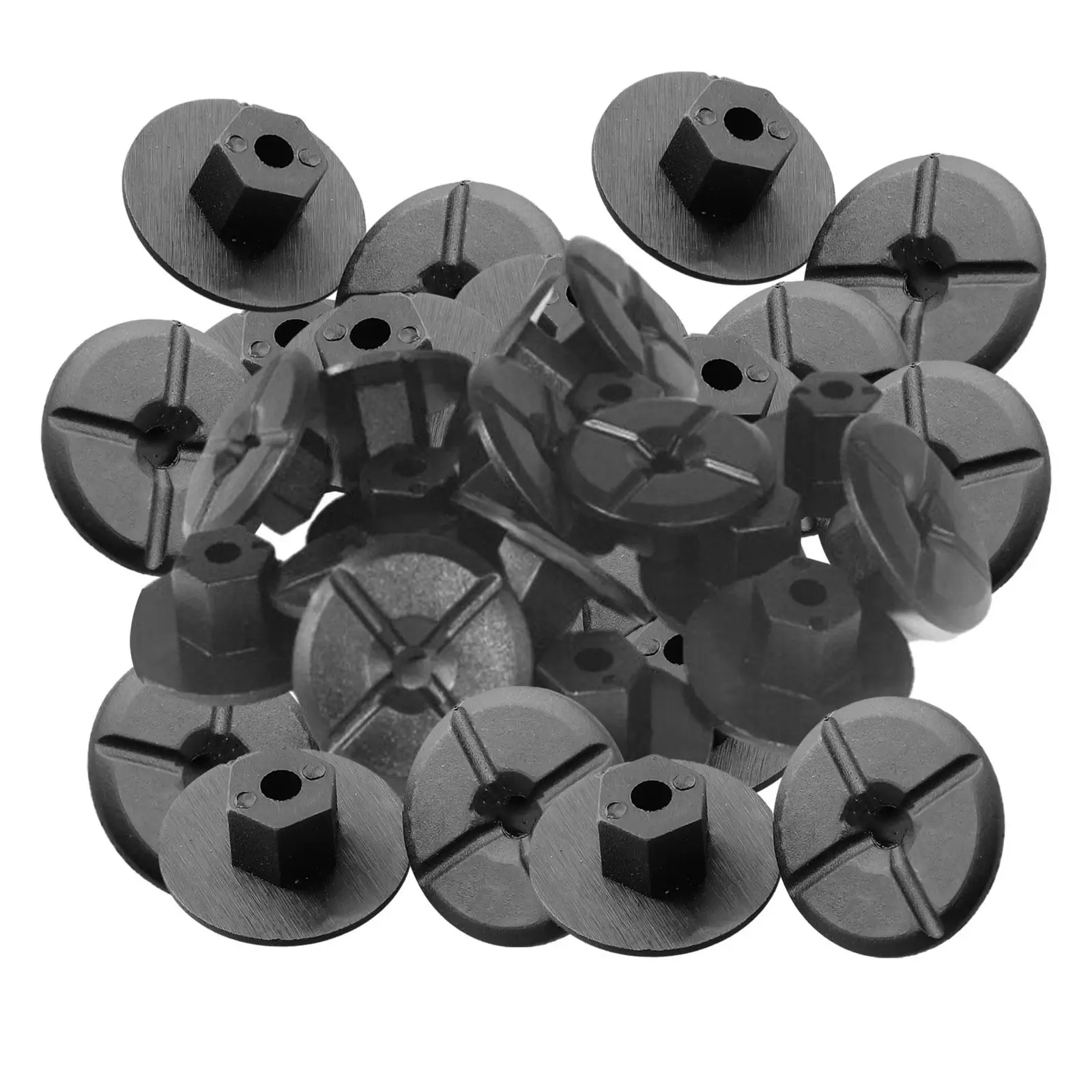 Plastic ABS Non Threaded Nuts Liner Wheel Apron Fasteners 50 Pack for Mercedes Benz W124 W201 and for BMW 3 Series E90
