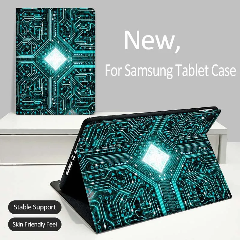 

Technology style pattern Tablet Case For Samsung Galaxy Tab A A7 A8 A9 A11 S6 S11 Lite Plus 10.1 10.4 10.5 Inch