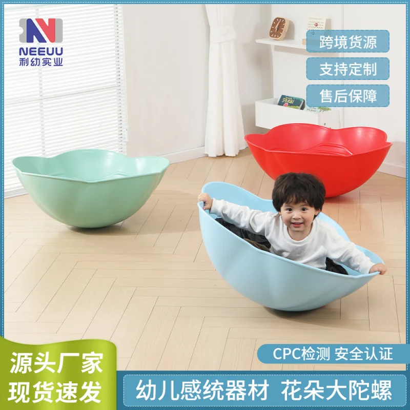 Personalizado transfronteiriço grande topo tradicional esportes crianças brinquedo girando flor educacional rock topo