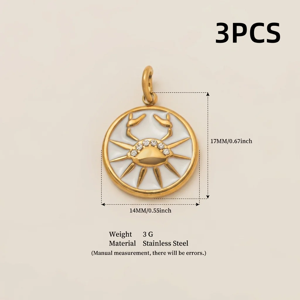 3 Stück modische und beliebte einfache DIY-Anhänger mit den zwölf Sternzeichen für Schmuck – Detail 6