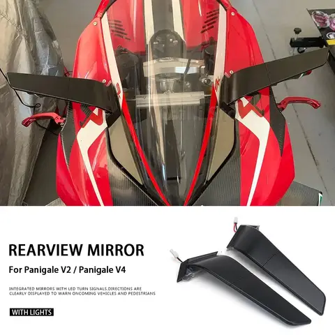 For Ducati Panigale V2 2020-2024 PANIGALE V4 2018-2024 New Motorcycle Accessories Rearview Mirror With LED Turn Signals Kit