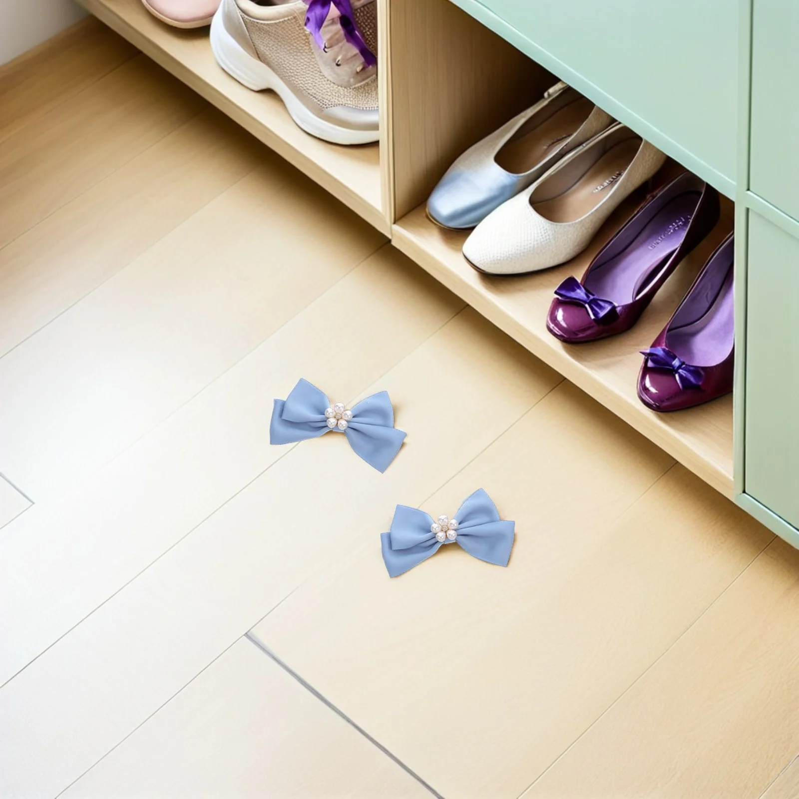 

Bow Shoe Clip Wedding Shoes Bowknot Buckle Charms Bridal Abs Pearl Clips Accessories Bride