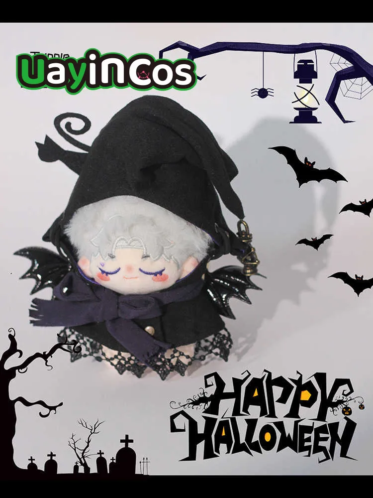 10cm Doll Clothes Witch Black Cat Cloak Clothes Suit Stuffed Plushies Plush Doll Accessories Anime Toy For Kids  Halloween Gifts