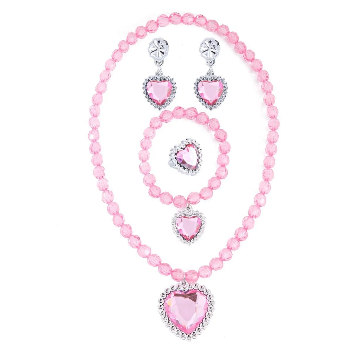 هالوين الوردي الأميرة تأثيري اكسسوارات الفتيات تاج العصا Neacklace حقيبة قفازات مجموعات إكسسوارات للأطفال هدايا عيد ميلاد